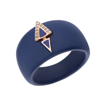 

Silver ring with ceramics, enamel and cubic zirconium sunlight sample 925