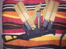 Funda cartuchera táctica doble para caza, funda cartuchera Molle AEG, Airsoft militar, P90