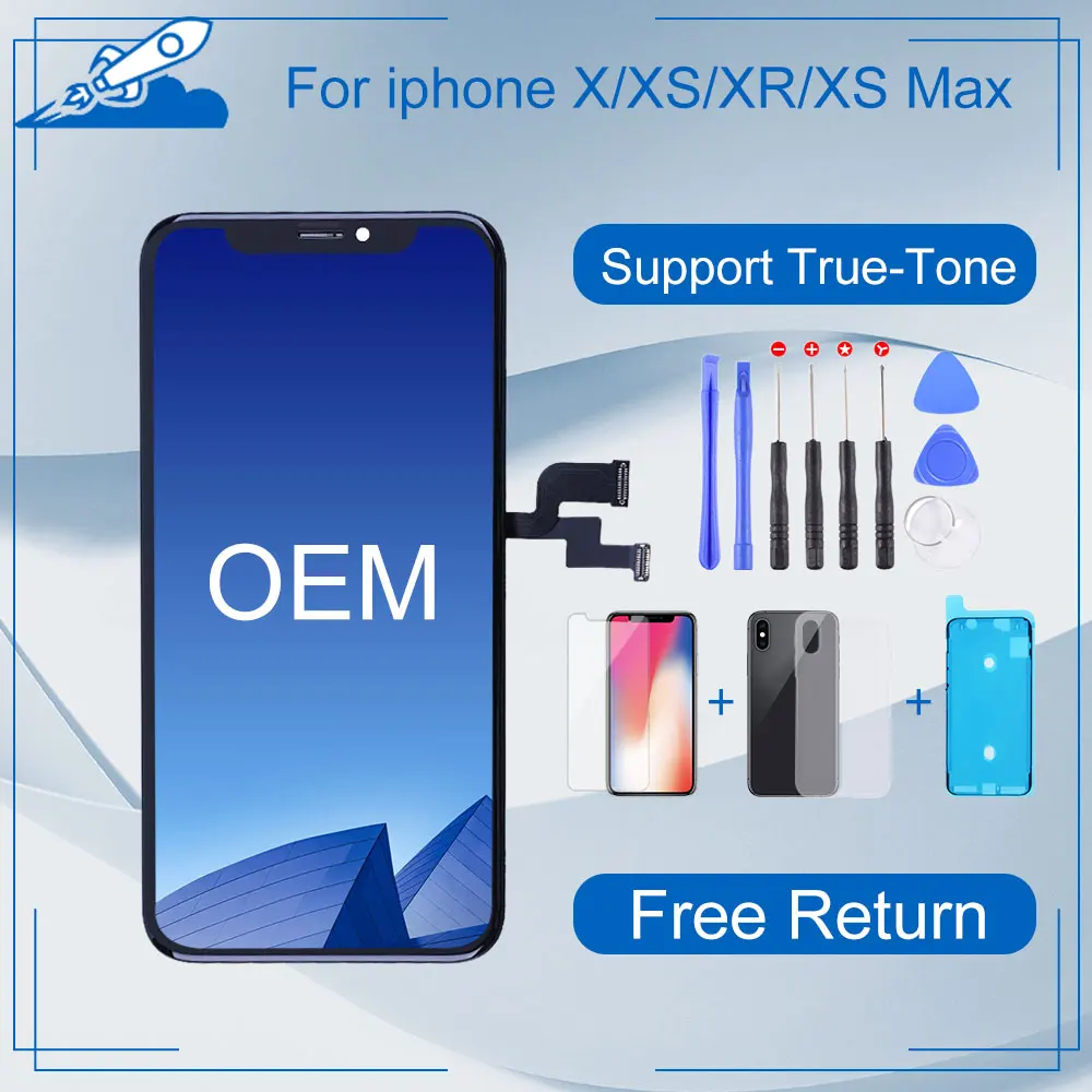 Elekworld класс OEM дисплей для iPhone X XS XR Max LCD сенсорный экран OLED дигитайзер сборка