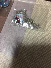 Disney Frozen 2-colgante de gemas para niña, collar de dibujos animados de princesa Aisha Anna, joyería de maquillaje de juguetes para niña