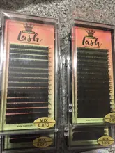 MASSCAKU 16 filas/caja 8 ~ 16mm y mezcla premium natural Sintético visón individual extensión de pestañas maquillaje cilia profesional