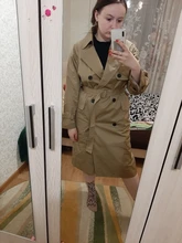 Marca del Reino Unido 2021 nueva moda Otoño/otoño Casual doble botonadura Simple clásico Trench largo con cinturón mujer Chic chaqueta