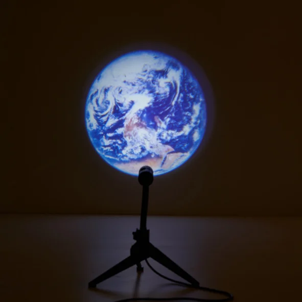 Starry Projector 2 In 1Moon Earth Projector Lamp 360° Rotatable Bracket USB Rechargeable Led Night Light Planet Projection Lamp bright night light