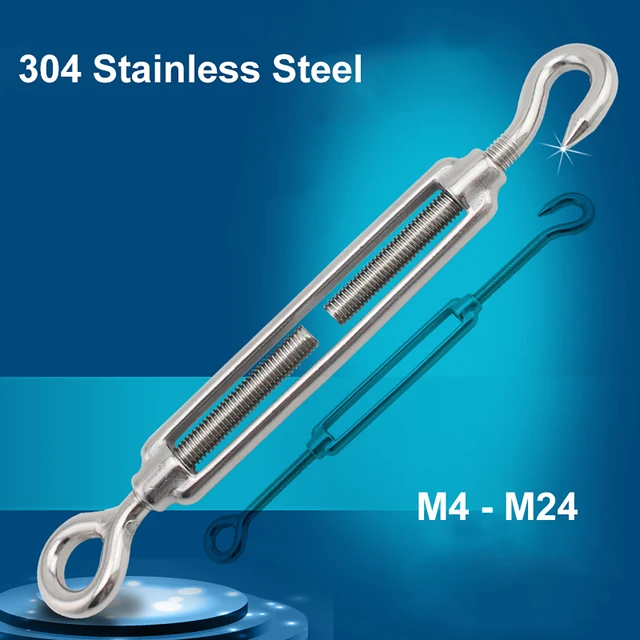 1pcs M4 M5 M6 M8 M10 M12 M14 A2 304 Stainless Steel Hook & Eye