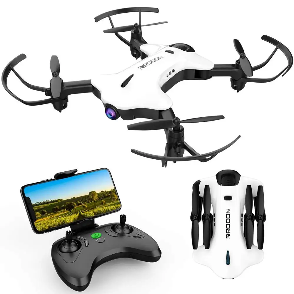 Дрон DROCON Ninja для детей и начинающих FPV RC с 720P HD Wi-Fi камерой Квадрокоптер удержанием