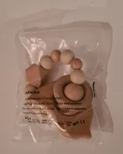 Silicone Rattles-Toys Beads Animals-Bracelets Wood Newborn Baby Gift Beech Infant Nursing