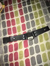 Tobillera de piel sintética con cabeza de gatito, cadena para las piernas, con corazón Sexy, Punk, amor, liga para las piernas, arnés redondo, negro, ajustable