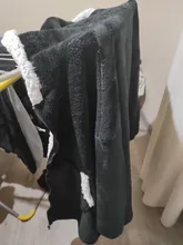 Oversized Hoodie Blanket Sweatshirt Sherpa Plaid Giant Female Femme Winter Fleece Women