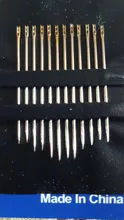 12 unids/set ancianos aguja-agujero lateral ciego aguja de coser de mano de acero inoxidable de huelga roscado ropa de costura