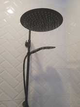 Shower-Head Square Wall Bathroom Stainless-Steel Rainfall Ceiling Black Ultrathin 2-Mm