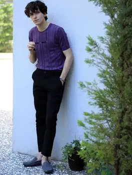 

Bike Collar Knitwear T-Shirt (PURPLE)