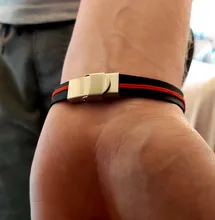 Cierre de acero inoxidable para pulsera de cuero y silicona, gancho de mandíbula de crimpado, cierre de banda para reloj, fabricación de joyas, bricolaje, 5 uds.