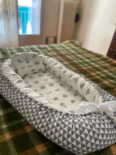 Cama de nido con almohada para bebé, cuna portátil de viaje de 85x50cm, cuna de algodón para bebé recién nacido, parachoques de cuna