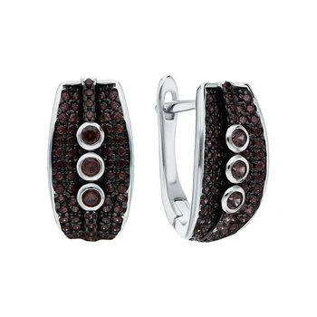 

Silver earrings with cubic zirconium sunlight sample 925