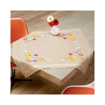 

0154229-pn vervaco tablecloth 'маргаритки' 80*80 cm