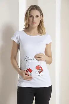 

7034-BAĞLI TINY SHOES PREGNANT T-SHİRT