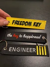 LLavero de novedad para quitar antes del vuelo, llaveros Bijoux para motocicletas y automóviles, etiqueta para llave Nuevo bordado