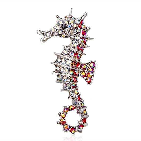 Gold Fish Brooches For Women Cute Sea Snail Aquatic Animal Rhinestone Design Brooch Lapel Pin  Jewelry Gifts Accessories