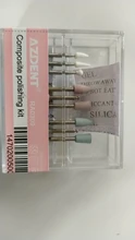 Composite Dental Kit de pulido RA 0309 de baja velocidad, pieza de contraángulo 3 de cerámica pulidores y 6 silicona pulidores de goma