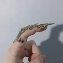 Docona-Anillos Midi Punk para mujer, armadura de Calavera, oro gótico, anillo ajustable de aleación, joyería de fiesta