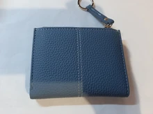 Cartera de piel sintética suave para mujer, cartera amarilla de marca, monedero Mini con broche, tarjetero, billetera corta, Bolso pequeño Delgado, llavero con cremallera