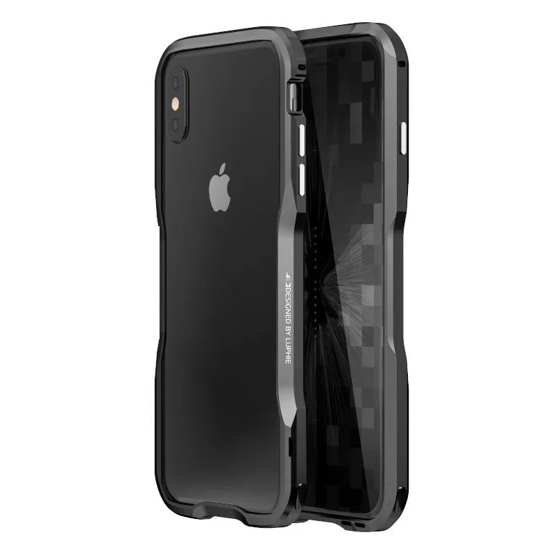 Черный Роскошный Металлический Чехол-бампер для iPhone11 Pro, чехол с алюминиевой рамкой, жесткий защитный чехол для iPhone XS Max XR 7 8 Plus, чехол-бампер - Цвет: Черный