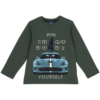 

Longsleeve Chicco, print win just yourself, for boys, color dark green