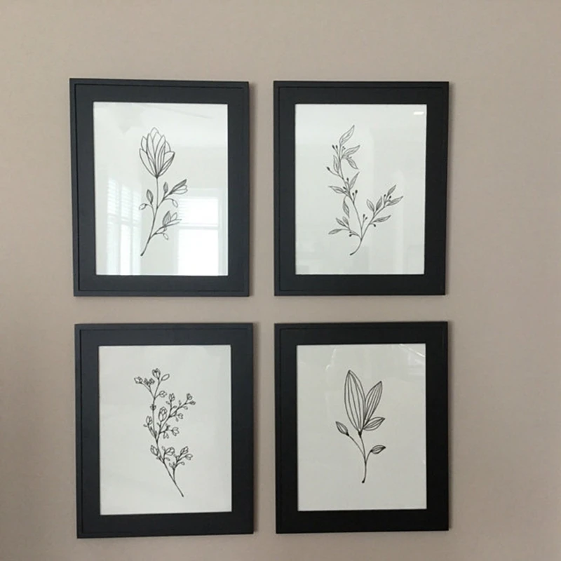 Contour Botanical Art Canvas Painting Home Art Decor