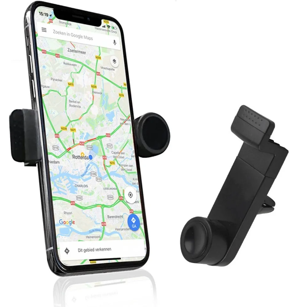 soporte móvil coche universal para rejilla salpicadero giratorio 360 grados soporte telefono coche ajustable orientable