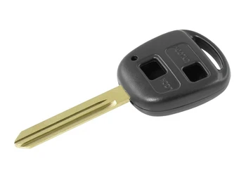 

Remote Key shell 2 buttons blank with blade TOY47 Rav4 MR2 battery on without Transponder chip for Toyota Yaris Corolla