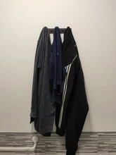 Robe Hooks Clothes-Hook Bathroom-Hardware Wall-Hang White/black Mounted Aluminum Thicken-Space