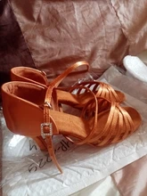 DIPLIP-zapatos de baile latino para mujer, calzado de baile de Tango con fondo suave, tacón alto de 9cm, para Salsa