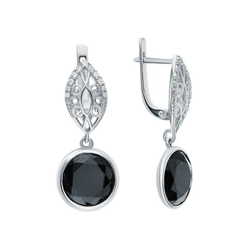

Silver earrings with cubic zirconia sunlight sample 925