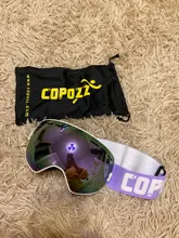 COPOZZ-Gafas de esquí profesionales para hombre y mujer, lentes de doble capa antiniebla, UV400, esquí grande, Snowboard, gafas de nieve