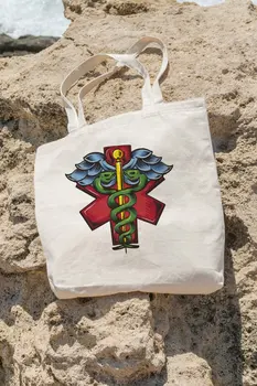 

Angemiel Bag Medicine Symbol Snaky Poultry Asa Shopping Beach Tote Bag