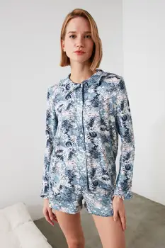 

Trendyol Floral Printed Knitted-Pajamas set