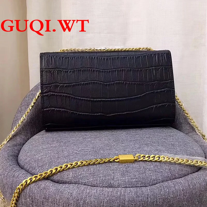 

Luxury Fashion Women Handbags Genuine Leather Alligator pattern Woman Bag Ladies Messenger Bag Chains Bolsa Feminina Ladies Bag