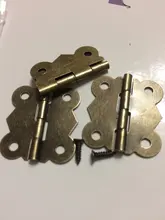 NAIERDI-Mini bisagras de mariposa para puerta, oro, plata, bronce gabinete, cajón, joyería, decoración, bisagra para muebles, 10 Uds.