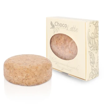 

Solid mocha shampoo for dull and weakened hair