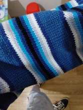 Harajuku-Jersey de algodón con rayas para mujer, Jersey largo y bonito de calle, 2018