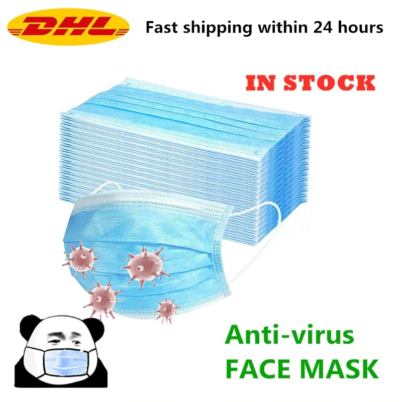

Disposable 3ply Face Mask Non-woven Earloop Thickened High Quality Mouth FaceMask virus protection FaceMasks