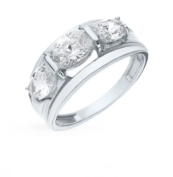 

Silver ring with cubic zirconia sunlight sample 925