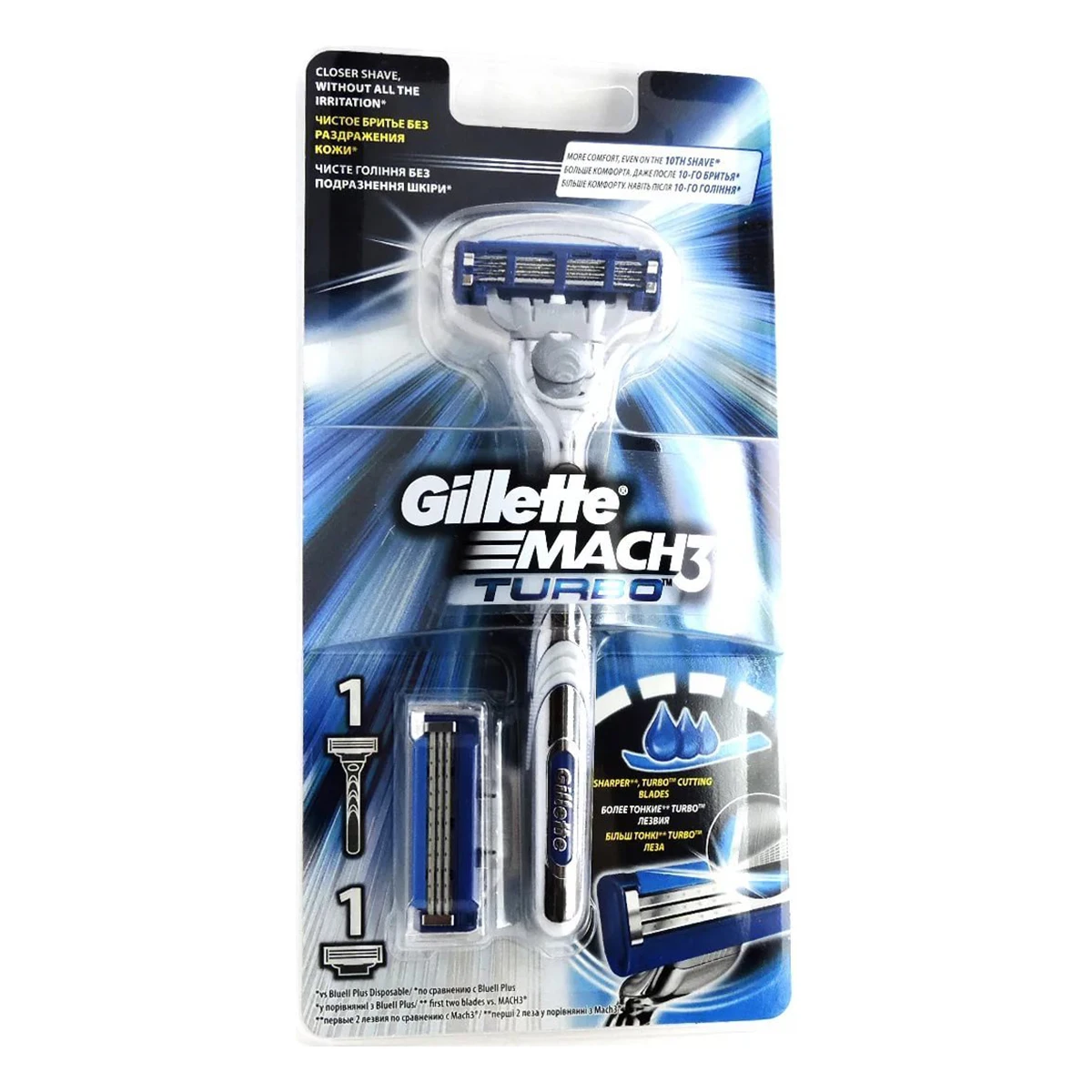 Бритва Gillette Mach3 Turbo С 1 Сменной Кассетой - Razors - AliExpress