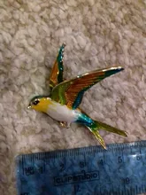 Wuli&Baby Enamel Flying Swallow Brooch Pins For Women Animal Bird Broche Jewelry Gift