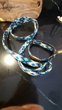 Collar de nailon personalizado para perros pequeños, medianos y grandes, con estampado colorido, correa para caminar