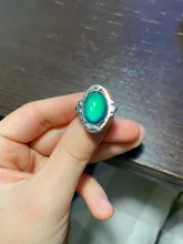 Vintage Color Retro cambio anillo Oval emoción sentimiento cambiante anillo de Control de temperatura de Color anillos para las mujeres