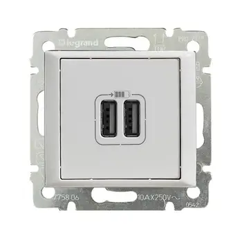 

Mechanism socket 1st USB 2 mod. SP Valena Bel. (DIY-pack.) Leg 694370