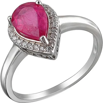 

Esthete ring with Ruby and cubic zirconia