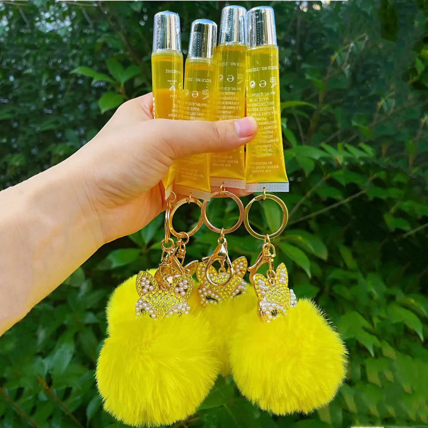 Huge lot of mini lipgloss keychains