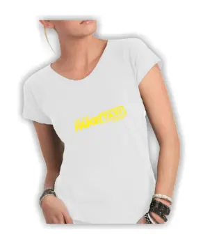 

T Shirt Woman Flamed With Wide Neckline and Cutting Vivo neckline and sleeves-FAKE TAXI DRIVER MADE IN ITALY